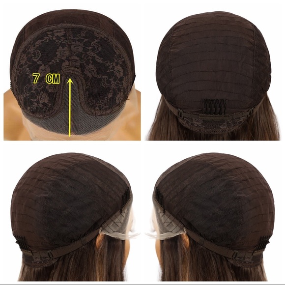 Long curly lace front synthetic ombre and pink wig for cosplay party - Picture 4 of 5